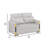 Sconiers 55.5 " Velvet Convertible Sofa-1460599971