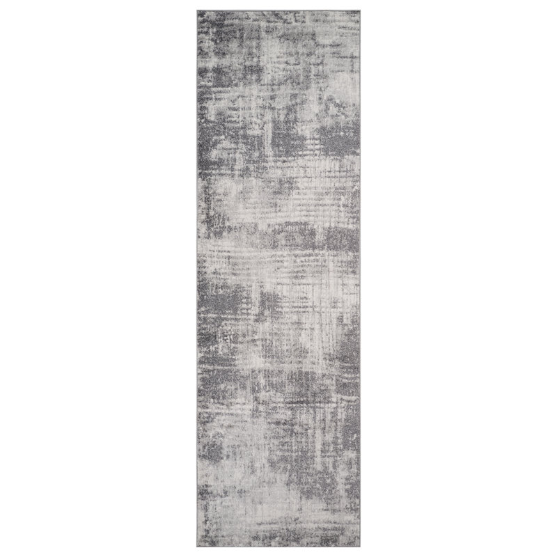 Mackensy Abstract Cream Power-Loom Area Rug, Rectangle 7'11" x 9'9"