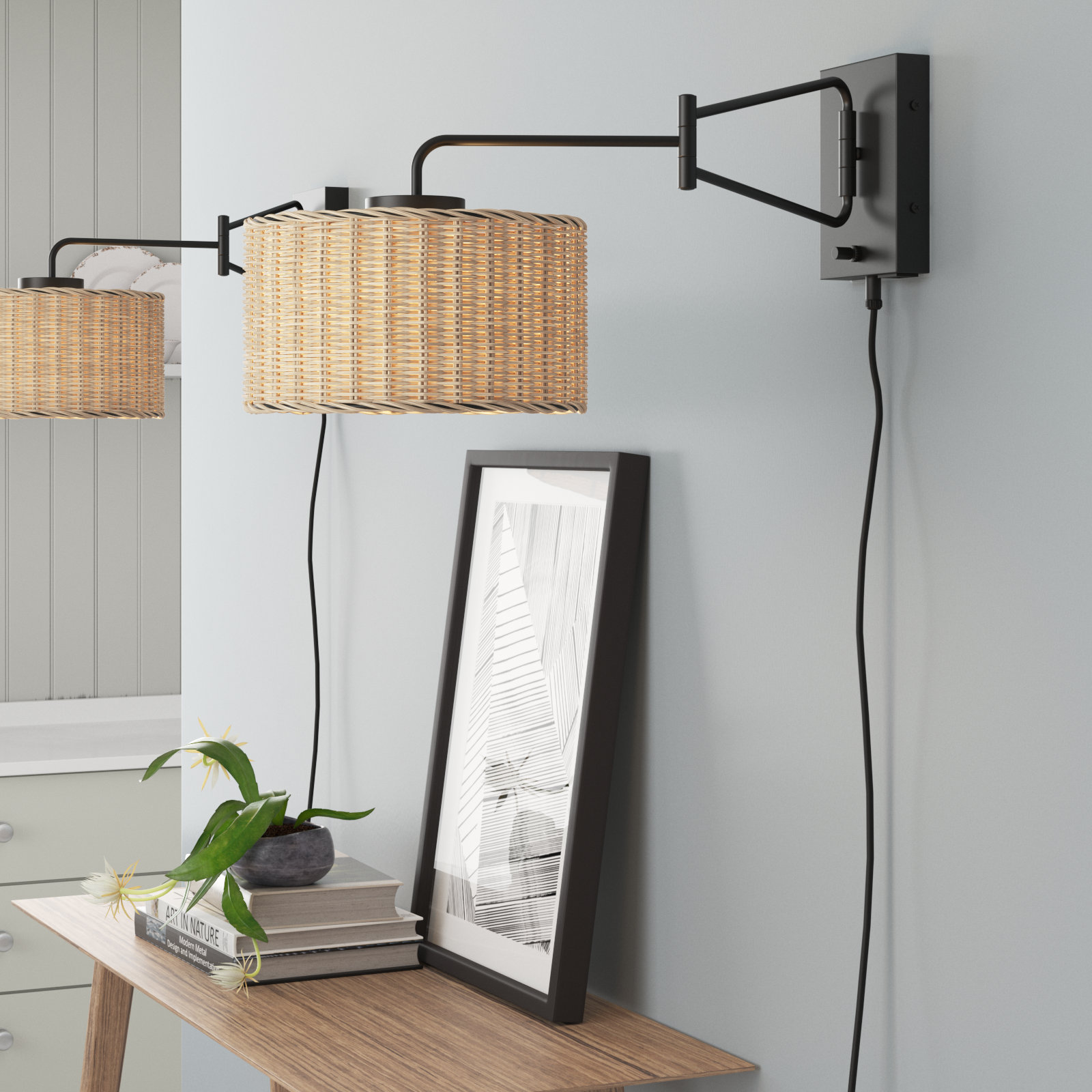 Bartlet 2-Light Armed Sconce, Black