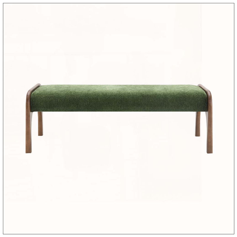 Banc long rembourré 50,25 po, Vert