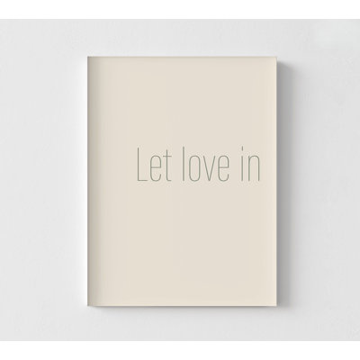 «Let Love In», reproduction d'art encadrée, art mural, impression de cadeau de la Saint-Valentin, impression d'affiche positive, art mural encadré