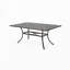 Table de salle à manger d'extérieur rectangulaire en aluminium