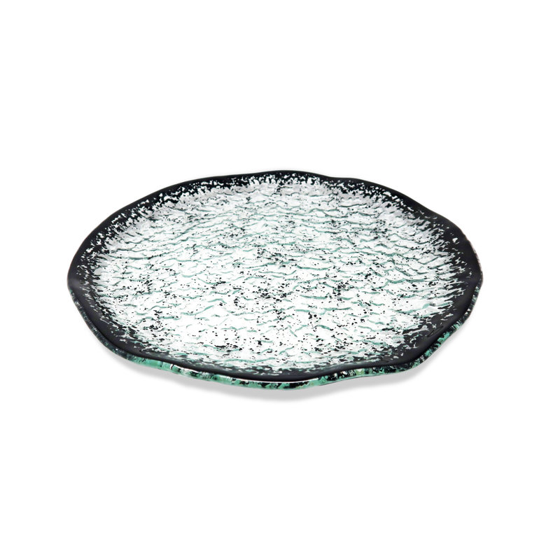 Ivy Bronx Aroldo 7.75"D Salad Plates with Scattered Black Design- Service for 4