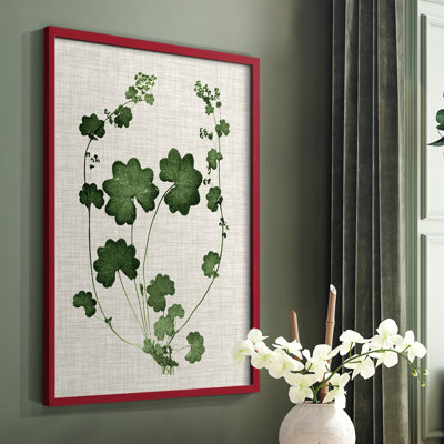 «Forest Foliage on Linen II», reproduction encadrée - bois massif