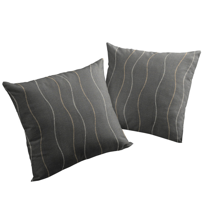 Atso Striped Cushion Cover, 40 x 60cm, Grey, Rectangular