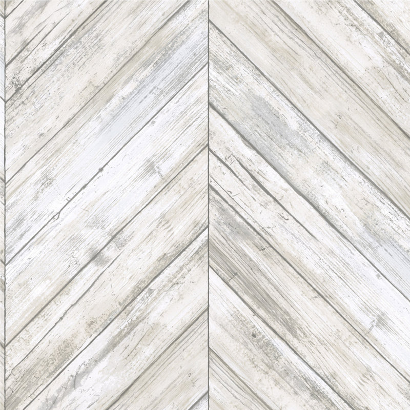 Rouleau de papier peint adhésif Healdton, Blanc / Brun clair