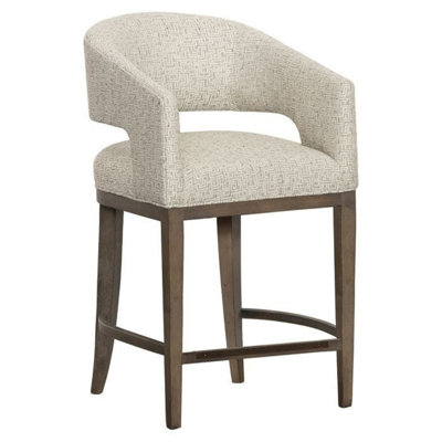 Cleo Upholstered Counter Stool with Solid Wood Frame