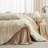 Beige Floral Tufted Bedding Duvet Cover Soft Bed Set-113109696