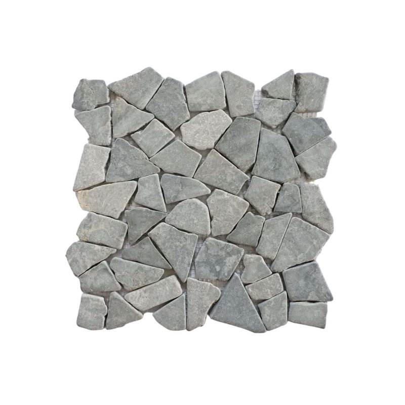 Montana 11.4" x 11.4" Natural Stone Random Mosaic Wall & Floor Tile, Ash Gray