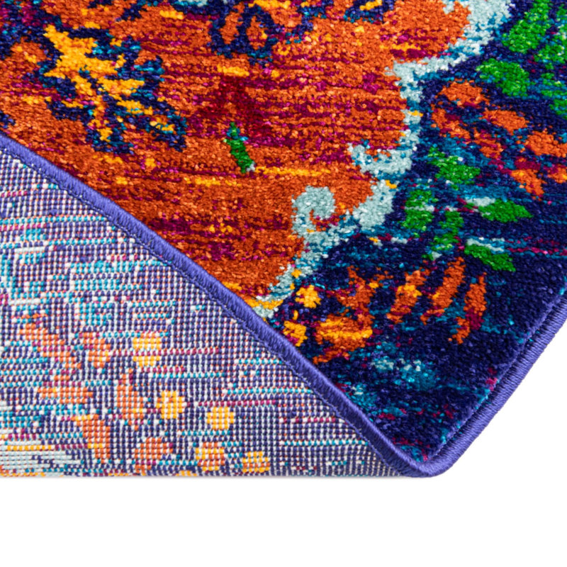 Floral Indoor Rug, Oval 5'3" x 8'