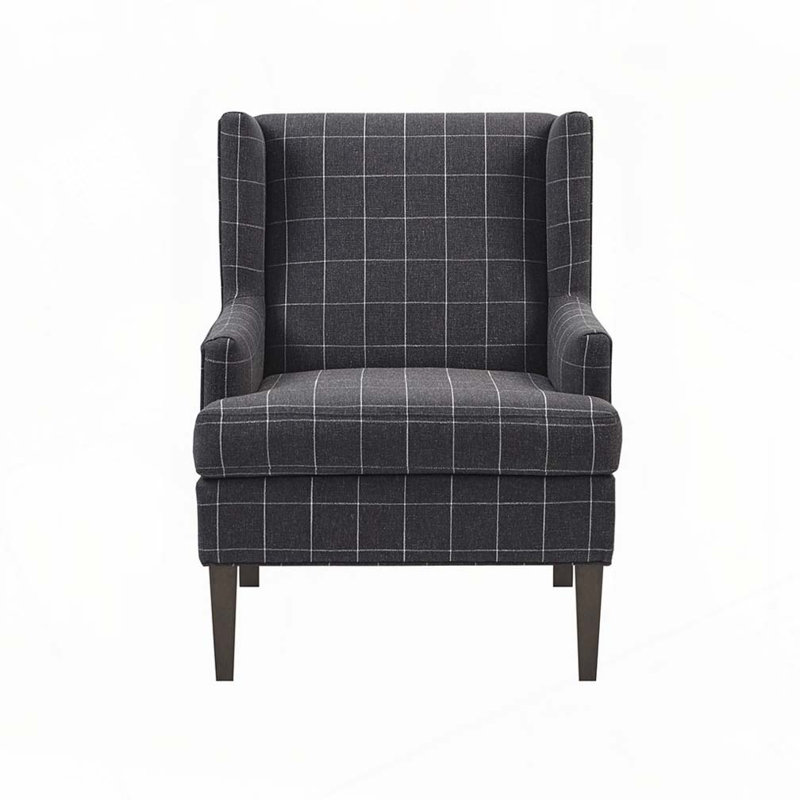 Fauteuil d'appoint rembourré, Gris anthracite