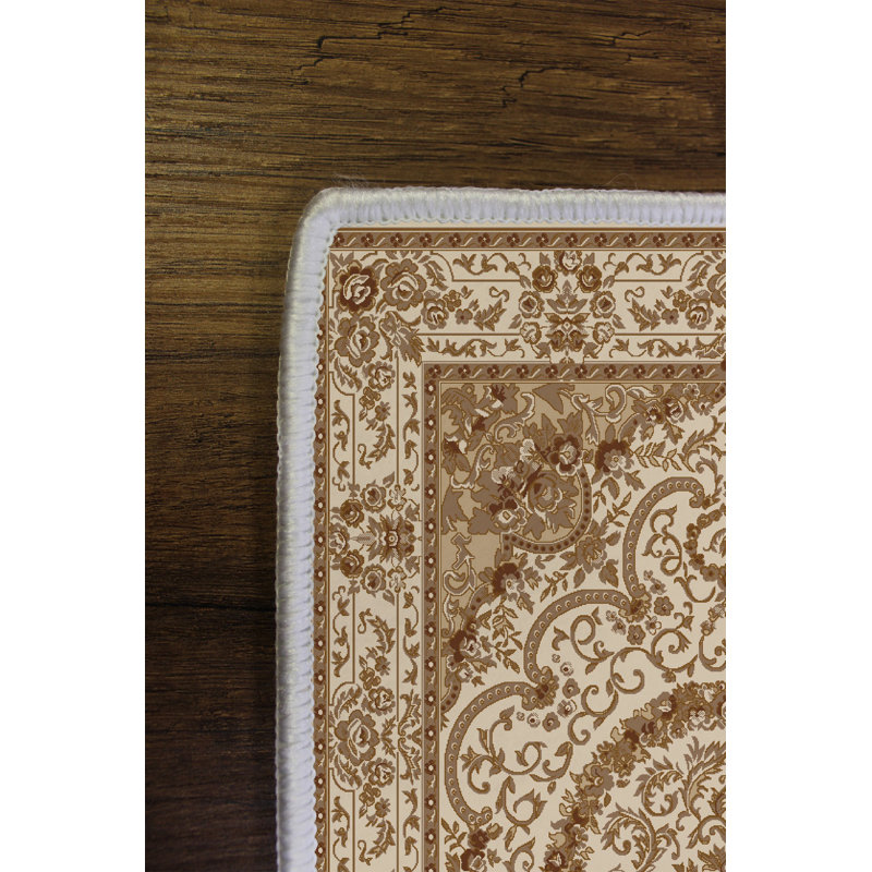 Eco-Friendly Polyester Area Rug, Latte Color, 62.9 x 90.6 inches | 100% Polyester, 650 g/m², 0.16 in Pile Height | Machine Washable, Antibacterial, Non-Slip PVC Dot Underside | Perfect for Living Room & Bedroom Decor