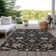 Machine Washable Indoor/Outdoor Cicel ACN1137 Black Rug