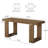 62" Solid Wood Dining Table for 4-6 People, Kitchen Table with Double Pedestal for Dining Room