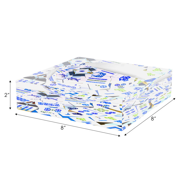 Mahjong Abstract Candy Catchall Dish, Blue, 8"W x 8"D x 2"H