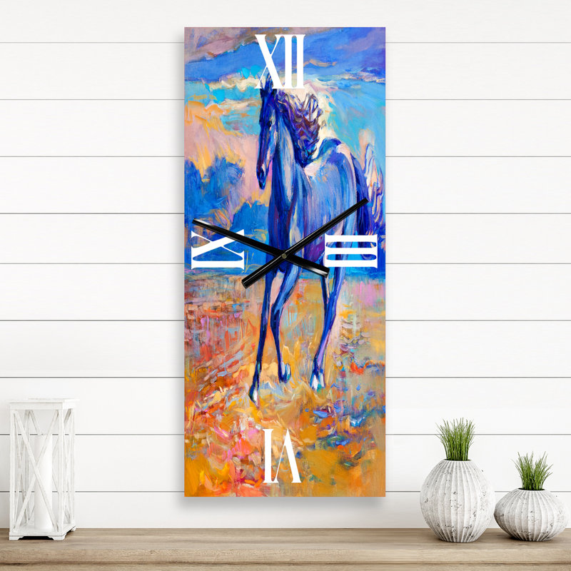 Horloge murale Blue Horse, Petit