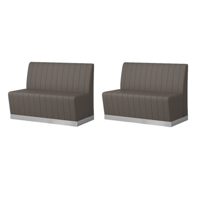 Modern Industrial Style Restaurant Booth Benches Faux Leather Upholstered Bench