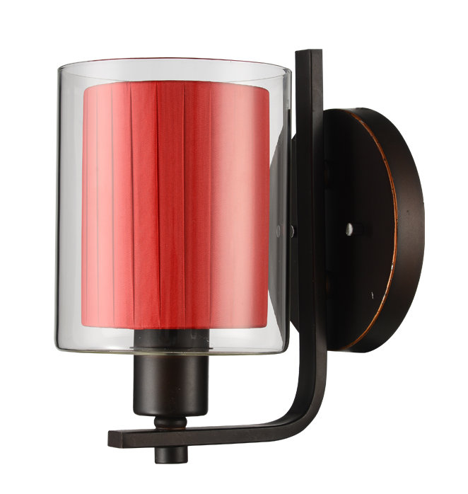 Pittsfield Armed Sconce, Opal, Bronze
