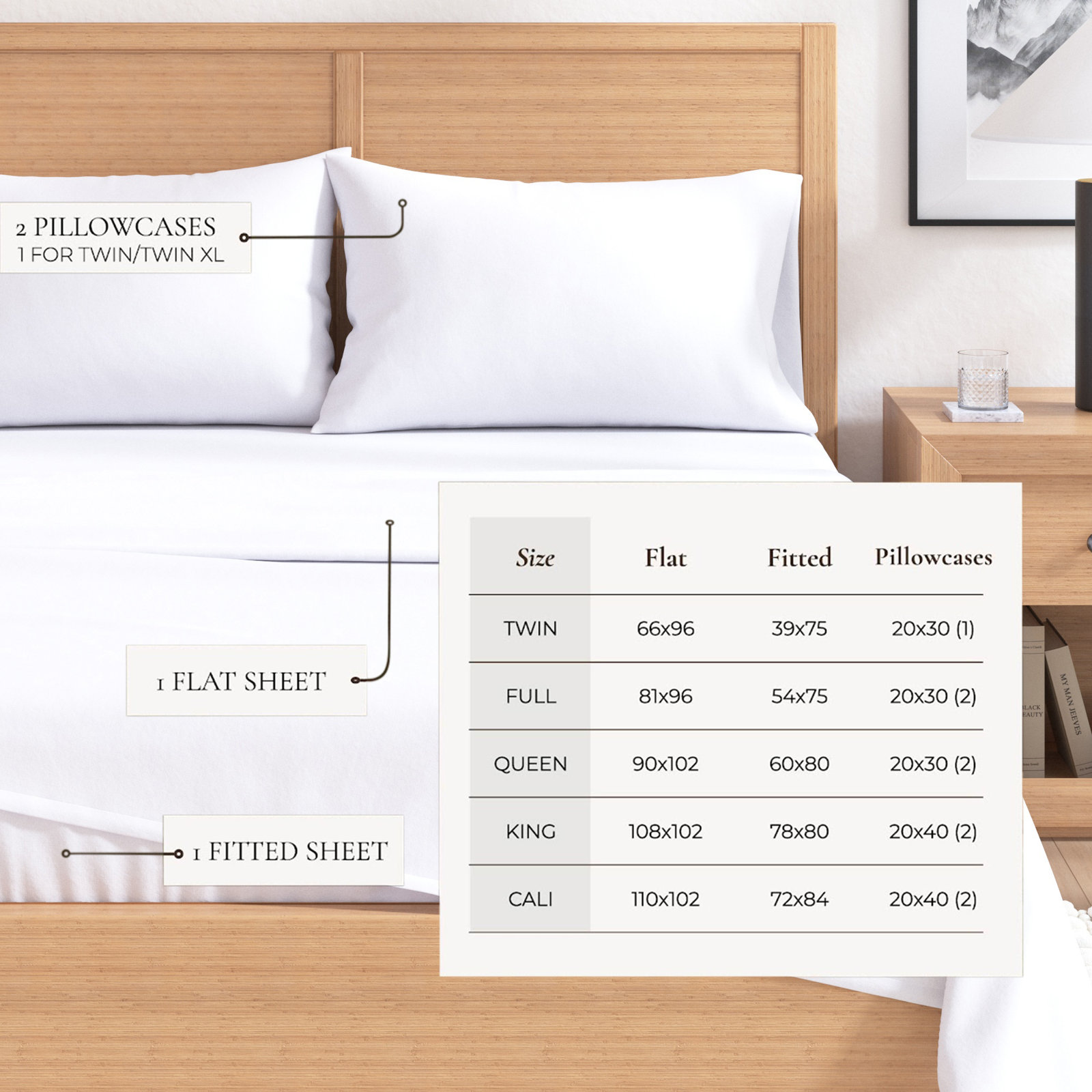 Cotton Flannel Sheet Set, Winter White, Twin with 1 Pillowcase