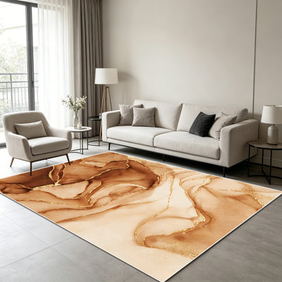 Tapis décoratifs dorés à motif floral doré vert sauge 1pc pour le salon, doux et confortable, convenant à toutes les saisons, facile à entretenir, lavable à la machine, tapis de ferme sous la table convenant au salon, à la salle à manger, à la chambre à coucher,