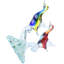 Barbini Murano Sommerso Handmade Glass Animals Hourglass