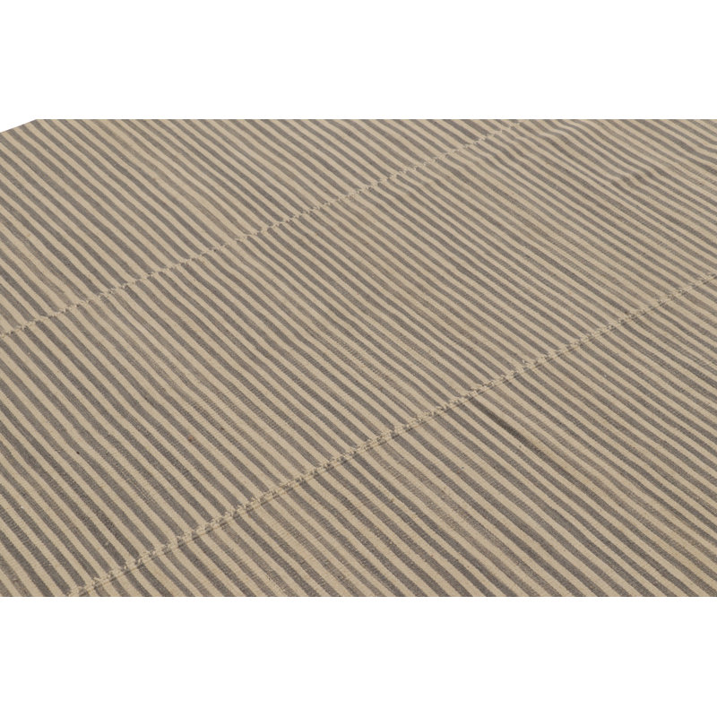 Rug & Kilim’S Contemporary Kilim With Textural Beige And Gray Stripes