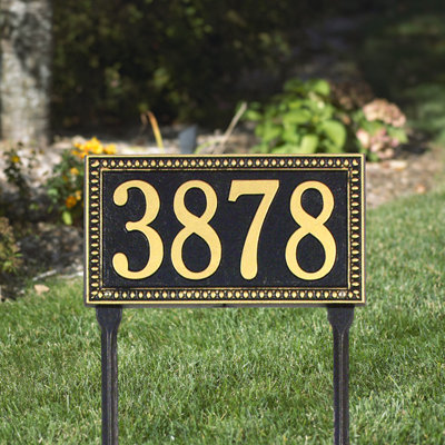Egg and Dart 1-Line Lawn Address Sign