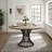 47-Inch Round Farmhouse Dining Table with Hourglass Metal Base, Grey Wood Finish for Modern Rustic Interiors-1807005934-1749463401