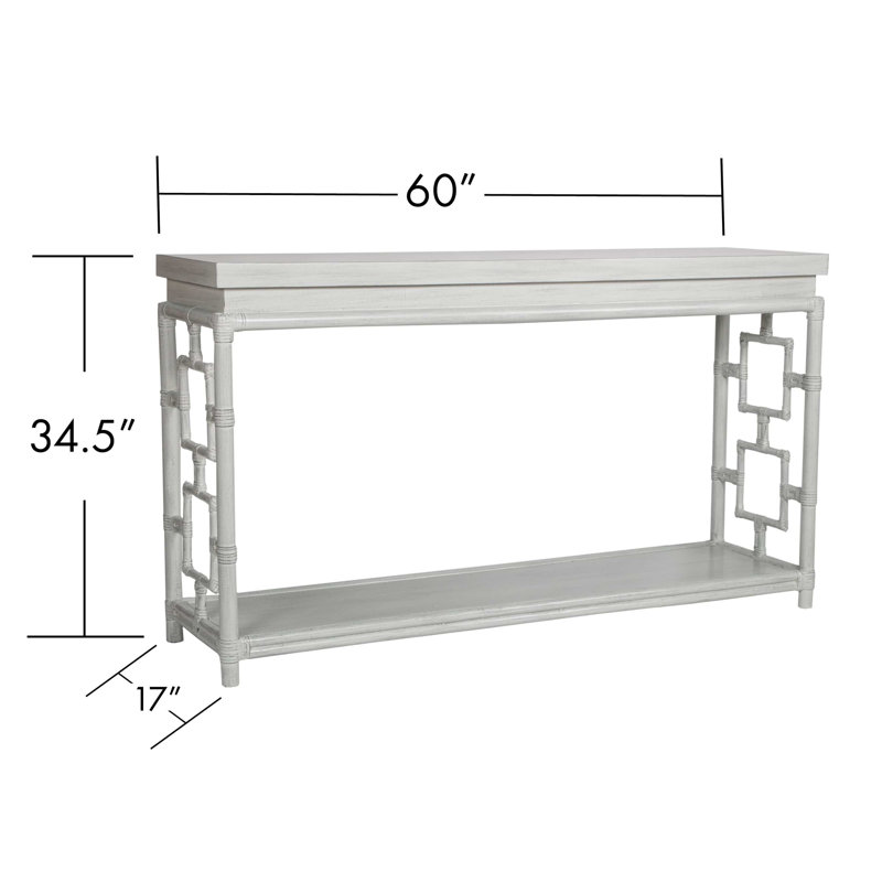 Sobe 60'' W Console Table, Light Gray