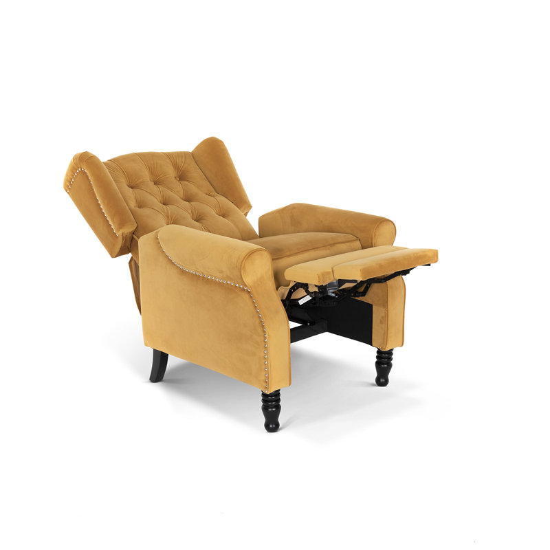 Doylestown 78cm Wide Wing Chair Recliner, Gold