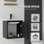 Meuble-lavabo suspendu de 40 cm avec lavabo, porte à fermeture douce, lavabo en céramique, meuble de salle de bain en contreplaqué, noir-133200611