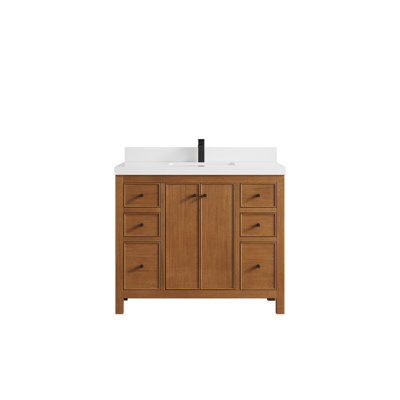 Ensemble de meuble-lavabo simple 42 po Chicago Teak
