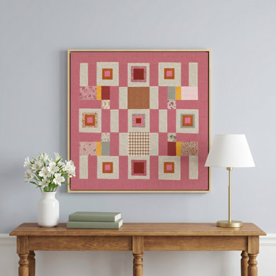 Pink Cottage Quilt Print