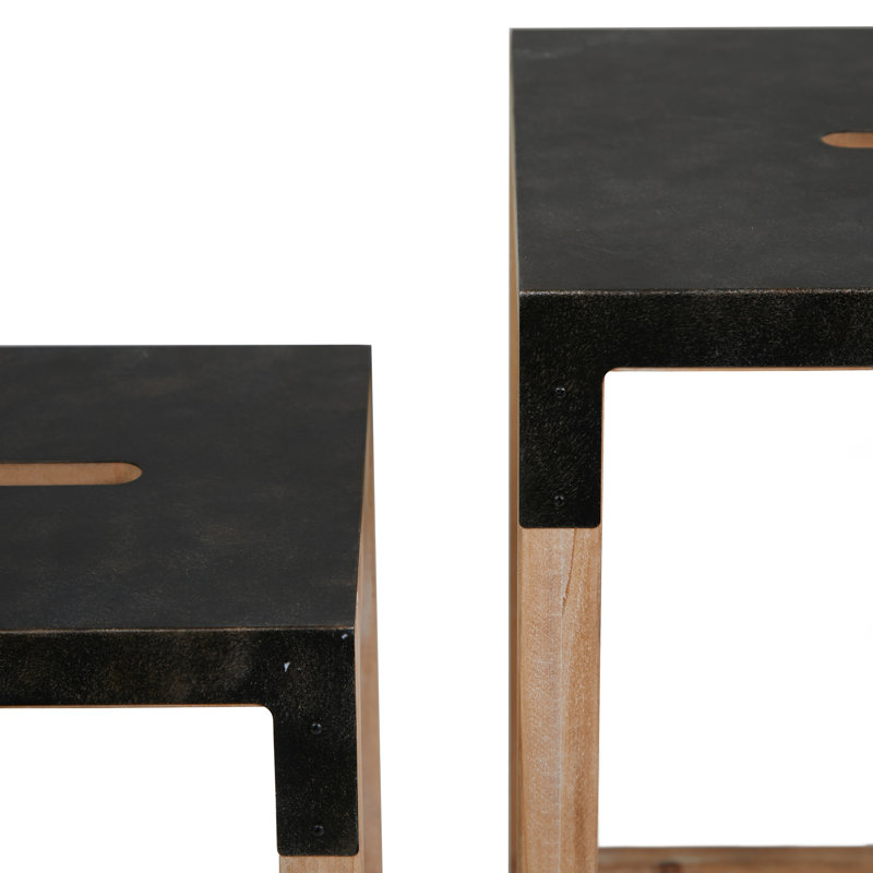 Tables gigognes en fer de 23,8 po de hauteur Gavriel