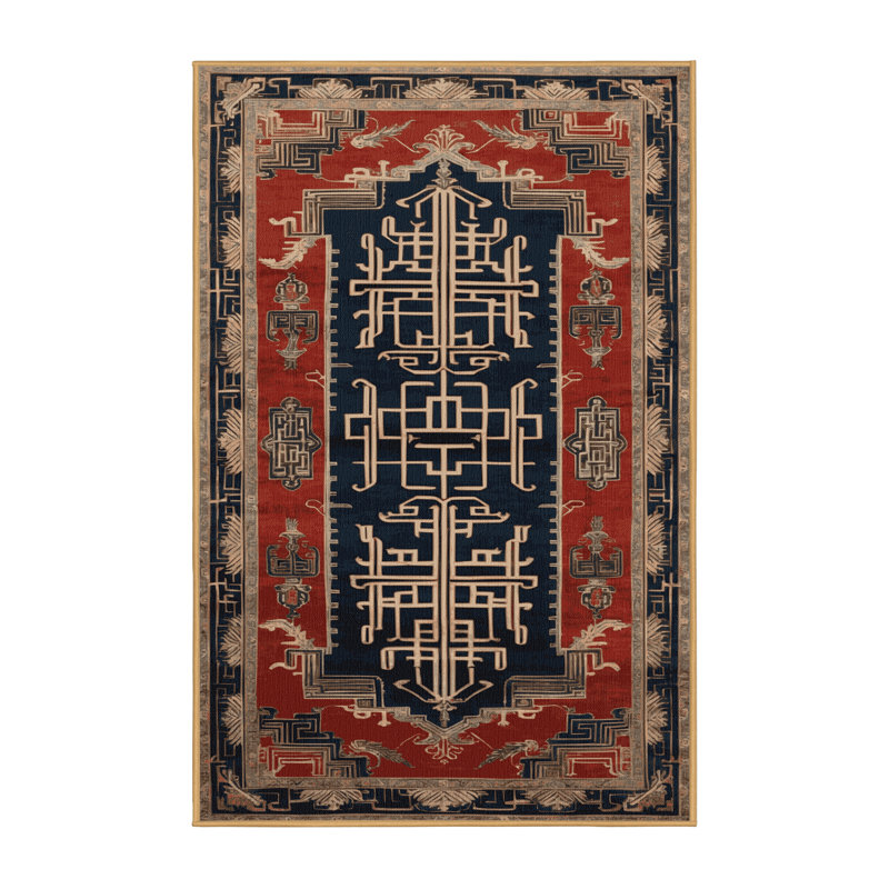 Tapis art déco brun lavable à la machine, Tapis de couloir 2 pi x 5 pi
