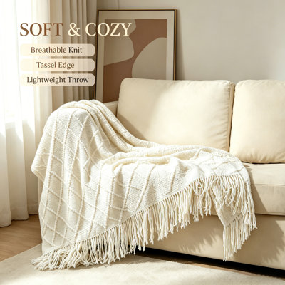 Acrylic Tassel Throw Blanket.