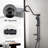 8" Rain Shower Head And Handheld With Practical Features In Oil-Rubbed Bronze Decoration Wall Mounted Stainless Steel Adjustable