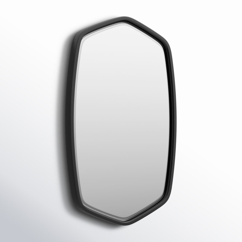 Metal Wall Mirror, Black