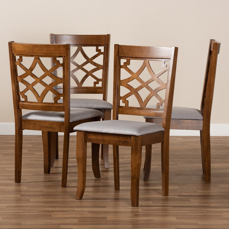 45.47cm H Polyester Blend Upholstered Cross Back Side Chair