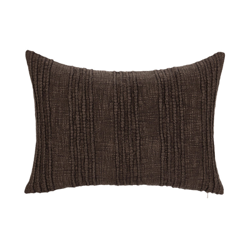 Gratitude Indoor/Outdoor Pillow Cover & Insert, Rectangle 14"H x 20"W, Ganache Brown