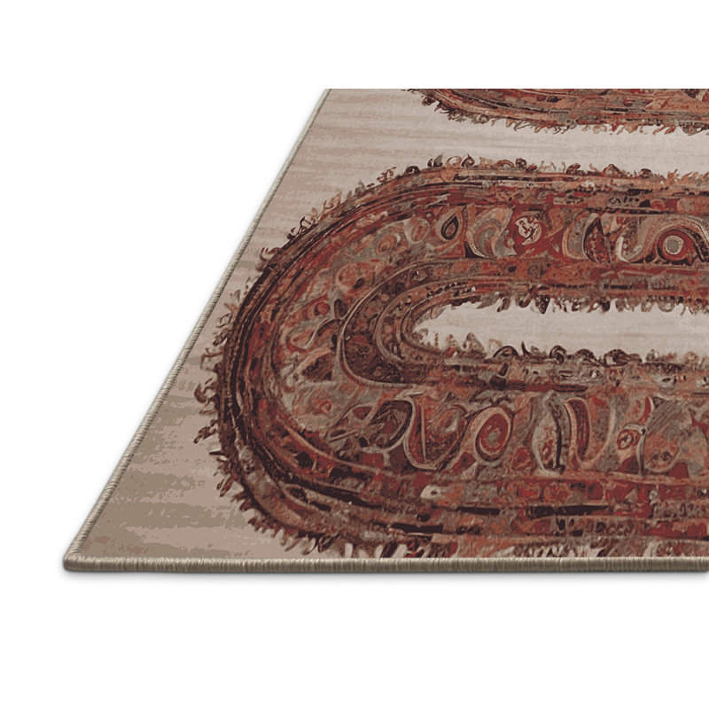 Tapis brun soyeux et moelleux, Rectangle 7 pi x 9 pi