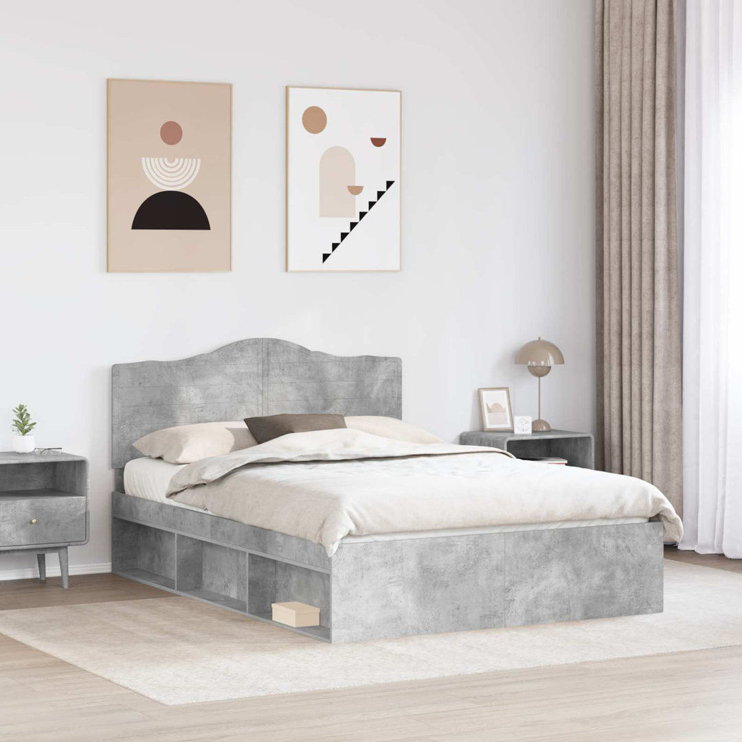 Bed Frame With Headboard White 120 X 200 Cm Solid Pine Wood