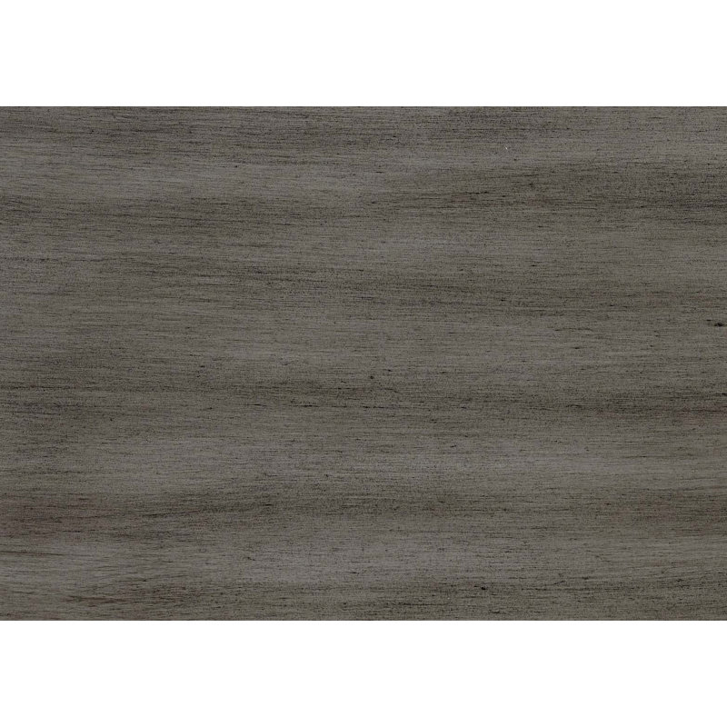 Table de chevet 3 tiroirs Toga, détails sculptés en bois d'acacia gris, 35 pouces, Gris