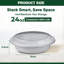 24oz Roud White Base Meal Prep Takeaway Container Pack of 10