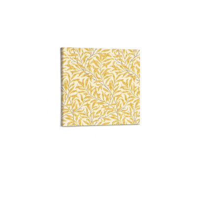 Golden Leaf Tree Branch Canvas Wall Art,Premium Modern Home Decor,24 x 24 Inch