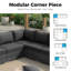 Fauteuil de coin de patio extérieur Maahika en résine tressée PE avec coussin-1700673038