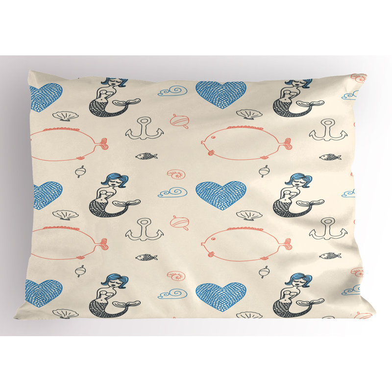 Ensemble de 2 taies décoratives Ambesonne Mermaid, H 20 po x l 36 po