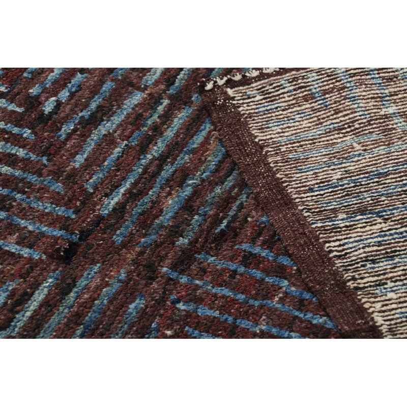 Moroccan Handmade Kilim Wool Geometric Area Rug, Rectangle 9' x 12'