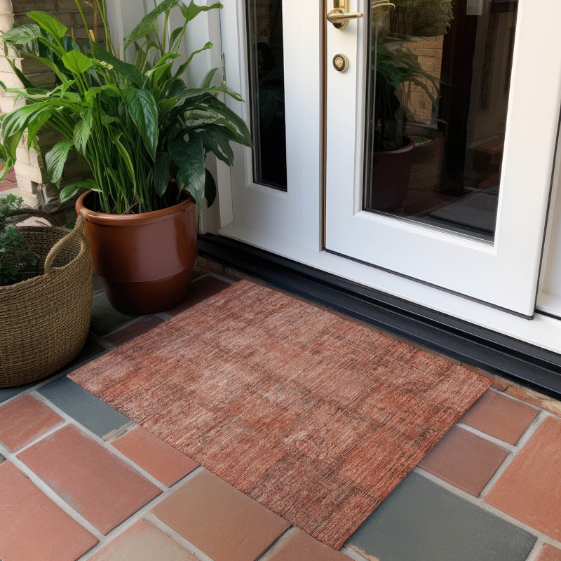 Tapis intérieur / extérieur Mekya, Rectangle 1 pi 8 po x 2 pi 6 po