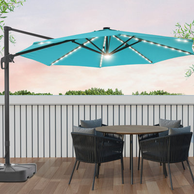 Ruark 11' Lighted Cantilever Umbrella with Base